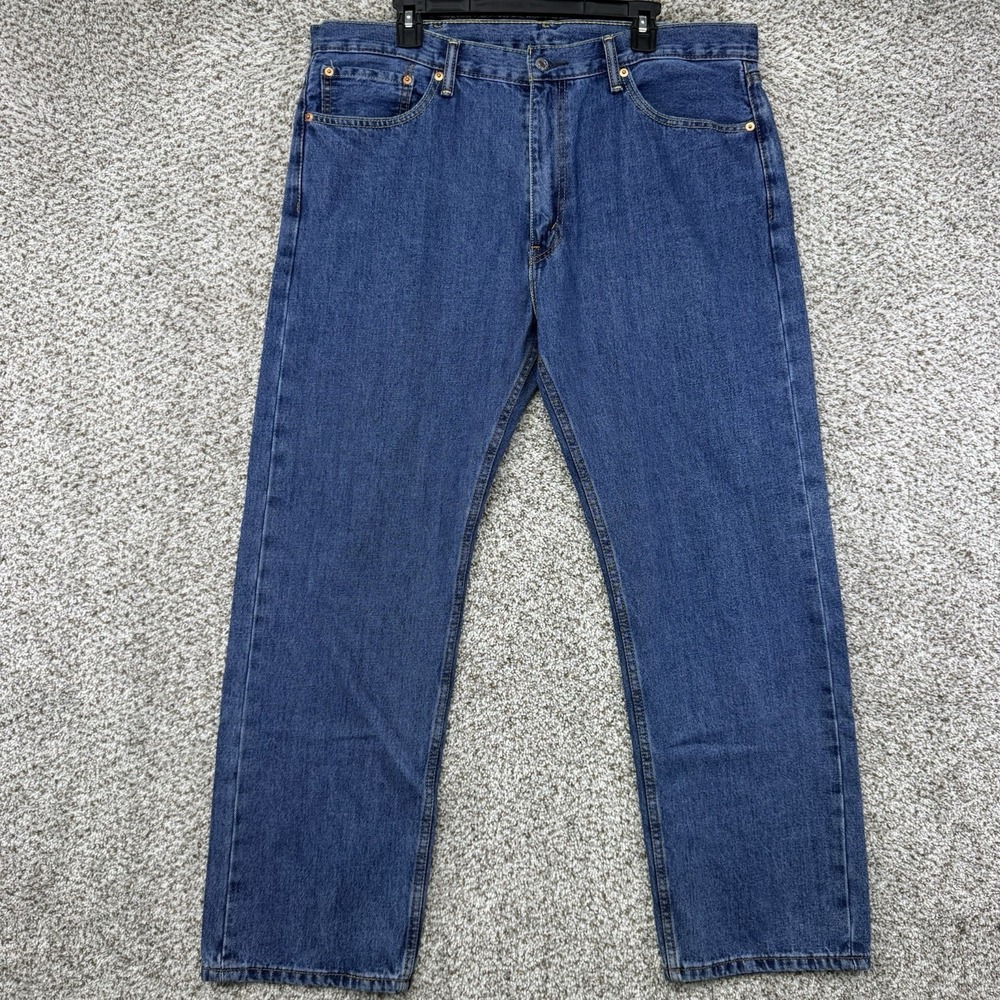 Levi's 505Jeans Mens Size 38x30 Blue Denim Pants Straight Leg Medium Wash Cotton